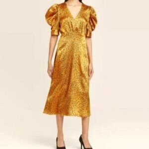 WHO WHAT WEAR Organic Animal Cheetah MIDI …